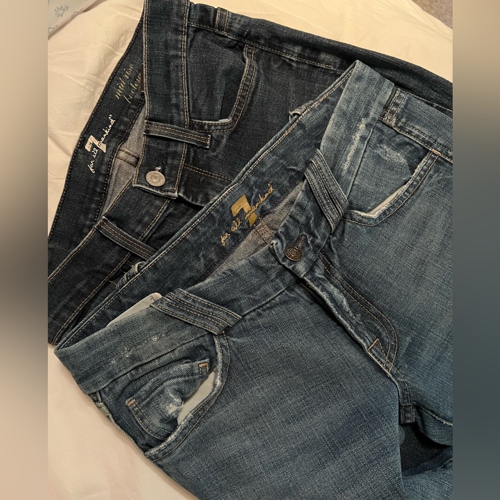 BUNDLE! Two pairs of 7 For All Mankind jeans! Size 25 and 28!